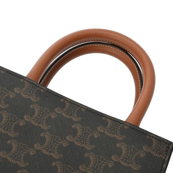 CELINE Triomphe Canvas Mini Vertical Cabas Tan - Picture 5 of 14